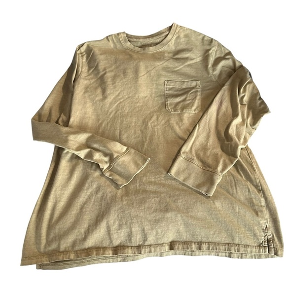 Goodfellow & Co Green Long Sleeve Tee Relaxed Fit - Picture 1 of 4